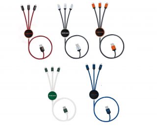 Nabíjací kábel USB LED 3v1 UC034