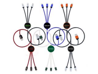 Nabíjací kábel USB LED 3v1 UC034