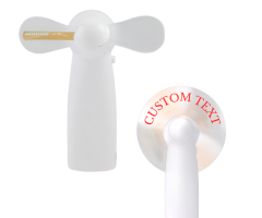 Vreckový vetráčik s LED sloganom